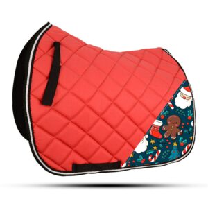 OneUP Premium Close Contact Quilted Christmas Saddle Pads